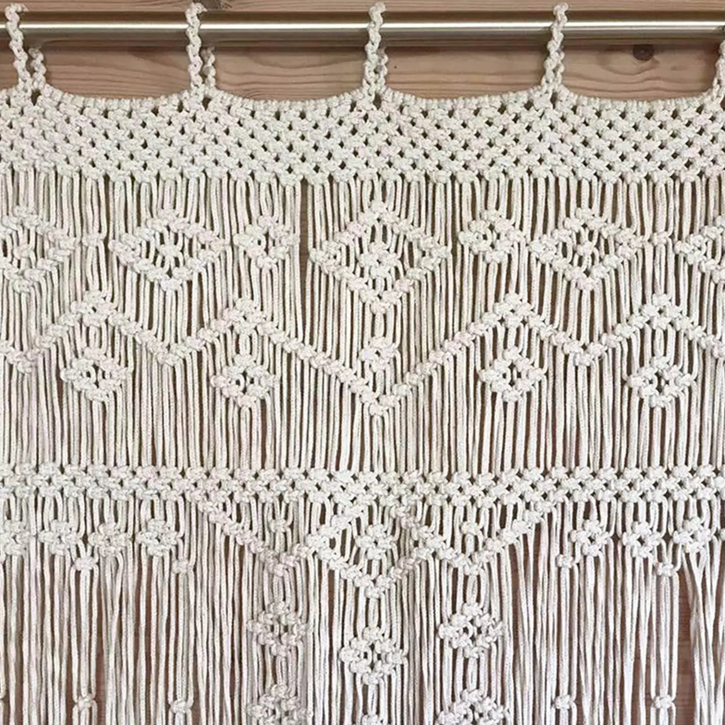 Handmade Macrame Curtains For Windows 8 feet - Leechoo